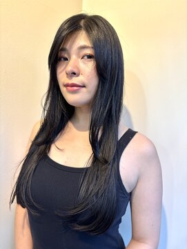 ケークリエイティブコード(K creative COrDE) 艶ブラック × 顔周りレイヤー　3