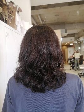 コテ巻き風パーマ