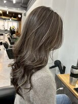 レブ 三条河原町(Reb,) ハイライトレイヤーカットヘーゼルベージュ30代京都40代