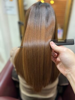 リュノン 上本町店(Ryunon)の写真/癖毛/うねりでお悩みの方に◎髪質改善で扱いやすい,指通りいい艶のある髪に*![上本町/髪質改善/縮毛矯正]