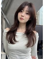 コート 青山(Cote) レイヤーカット くびれヘア 韓国ヘア グレージュカラー