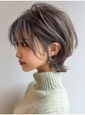 透明感カラー×丸みショートボブ｜外国人風