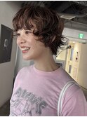 癖毛風ショートボブパーマ