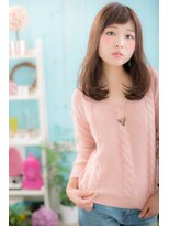ミック ヘアアンドビューティー 大山店(miq  Hair&Beauty)&nbsp;ショートバングで個性的に＊クセ毛風ロング