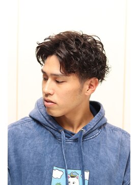 ヘアーアンドグルーミング ヨシザワインク(HAIR&GROOMING YOSHIZAWA Inc.) ツーブロメンズパーマセンターパート爽やかアップバング髪質改善