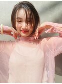 ACE 横浜　透け感ショート×ウェットヘア
