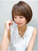 大人かわいいマッシュショート/カーキグレージュ/ミニウルフ