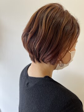 ビオトープ(Bio Top) ショートボブ×ハイライトカラー◎30代40代50代