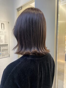 エヌ ドット ヘアープラス ミラクルヘアー(n. HAIR) くびれボブ×ベージュブラウン！