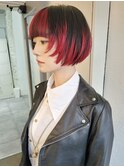 チェリーレッドハイライトボブ