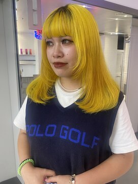 ゲーム 原宿店(GAME) ダブルカラーブルーベージュカラーケアブリーチハイトーンカラー