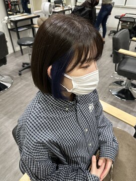 ココット 京橋店(cocotte) 艶髪インナーネイビーブルーカラー