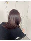 グレーラベンダー×ナチュラルな艶感