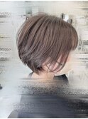 オリーブアッシュ×丸みショート