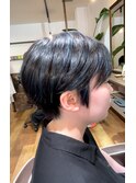 マッシュショート×ブルーハイライト