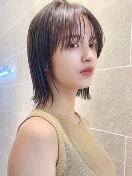 サンド 名古屋(sand) ボブ/レイヤーカット/髪質改善/ウェットヘア/オリーブベージュ