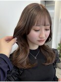 マロンベージュ/ベージュカラー/くびれ巻き