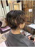 緩めツイスパメンズパーマ波巻きスパイラルパーマ