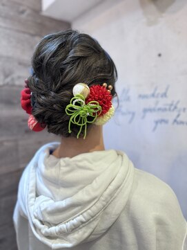 ハル(HARU) 編み込みアップスタイル