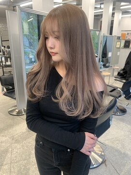 ペレ 梅田(PELE) ホワイトグレージュ/デジタルパーマ/チェリーブラウン/梅田