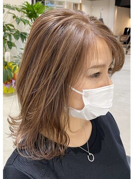 ディーン 岡崎店(DEAN) セクシーミディ外ハネボブくびれヘアクラゲヘアーメルティカラー