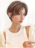 Say.丸みショートレイヤーミルクティーことりベージュ表参道青山
