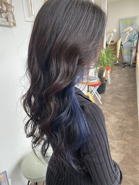 ヘアーディア みどり店(Hair...DiA) 透明感ダークカラー×ブルーインナーカラー