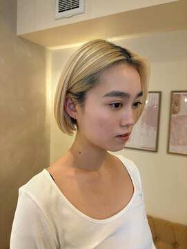 ラヴィズム 名駅店(LUVISM) 海外風ブロンド/ブリーチ/ダブルカラー/ミニボブ