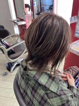 白髪ぼかしハイライト