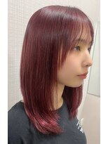 ルネシミズ(Rune shimizu)&nbsp;髪質改善ストレート×チェリーカラー