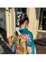 アズグロウヘアー(AS GROW HAIR) 夏のヘアアレンジリボン編みおろしアレンジ
