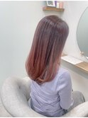 グラデーションピンクベージュ