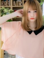 カバーヘア イヴ 戸頭店(COVER HAIR EVE)&nbsp;*+EVE戸頭+*… ハイトーンｘ斜めバング★ドーリーストレートc