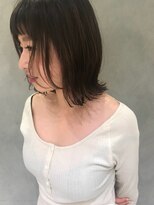 アールヘア ナチュラルアンドオーガニックサロン&nbsp;【ハイ透明感アプリエ☆モノクローム】外ハネミディ