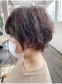 無造作けいウエットパーマショート