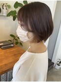 韓国ボブのイヤリングカラー