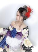 花魁風ヘアセット&浴衣着付け