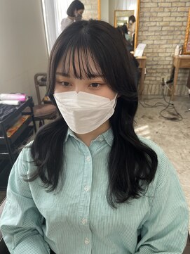 シェノン 西梅田(CHAINON) 黒髪/レイヤーカット/アッシュ/前髪パーマ/アッシュブラック