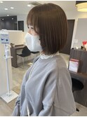 ボブ×オリーブベージュ