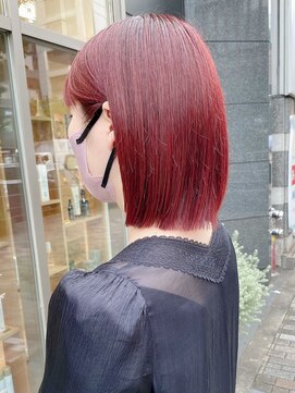 ネオリーブ アンド 渋谷店(Neolive &) 斜めバング/グレージュカラー/シルキーベージュ/韓国/渋谷