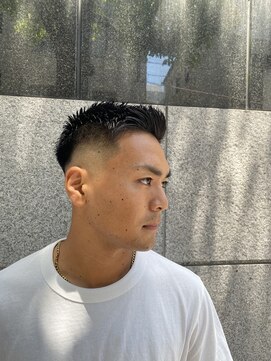 レンゲン(LENGEN) 束感刈り上げビジネス七三ツーブロックアップバング１１０９