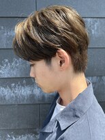 ヒュイル バイ ニアウ(Hwyl by Niau)&nbsp;メンズマッシュセンターパートスパイラルパーマニュアンスパーマ