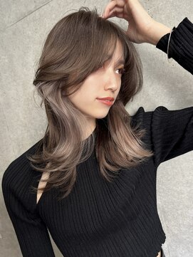 サイン 表参道(SIGN) イヤリングカラーインナーカラーハイライトカラーレイヤーカット