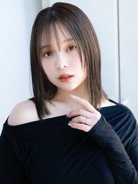 エインアンリー 表参道(AIN.ANLY.) フェイスレイヤーハッシュカット鎖骨ミディアムボブ姫カット