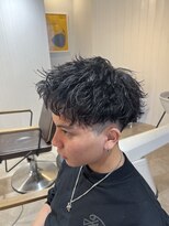 アメラボ(AmeLab)&nbsp;【短髪パーマ】アップバングツイストスパイラルパーマ