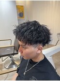 【短髪パーマ】アップバングツイストスパイラルパーマ