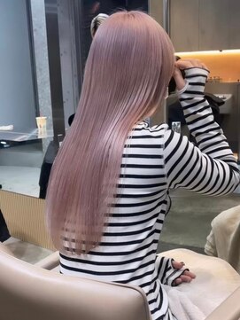 リムレスバイサンク 万代 新潟駅(LIMLESS by cinq) ミルクティーベージュダブルカラーグレージュカラーハイライト