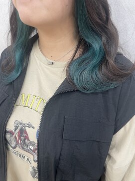 アン ブリーチ 大宮駅東口店(UN BLEACH) 【インナーカラー♪♪】ディープエメラルドカラー♪♪