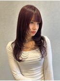 ボルドーカラー【藤沢/艶髪/ヘッドスパ/髪質改善】