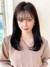 【再来】カット+ナチュラルストレート+炭酸泉ケア￥17980
